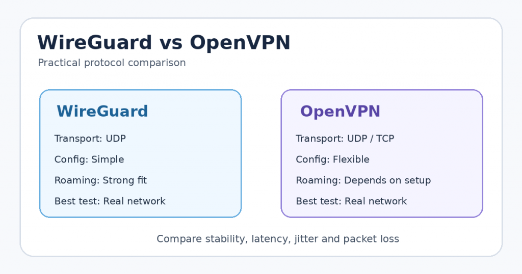 WireGuard در مقایسه با OpenVPN